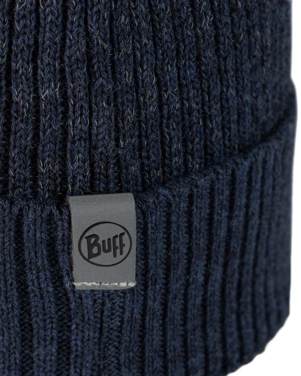 Night Blue Coloured Buff Merino Active Beanie on white background #colour_night-blue