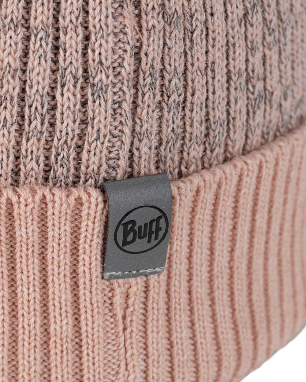 Pale Pink Coloured Buff Merino Active Beanie on white background #colour_pale-pink