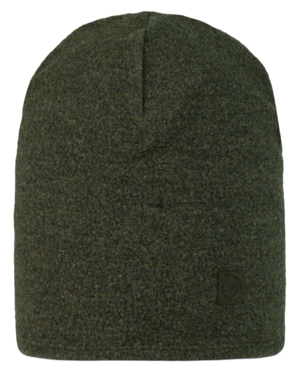 Cedar Coloured Buff Merino Fleece Beanie on white background #colour_cedar