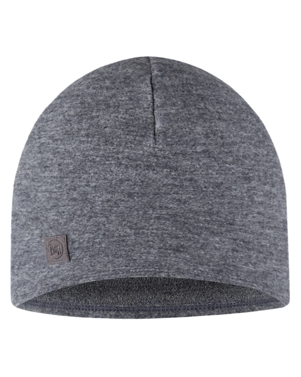 Grey Coloured Buff Merino Fleece Beanie on white background #colour_grey