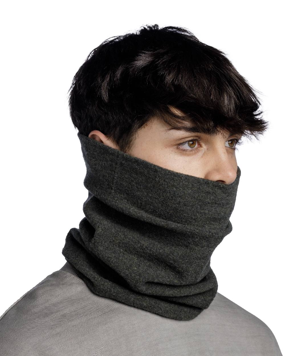 Cedar Coloured Buff Merino Fleece Neck Warmer on white background #colour_cedar