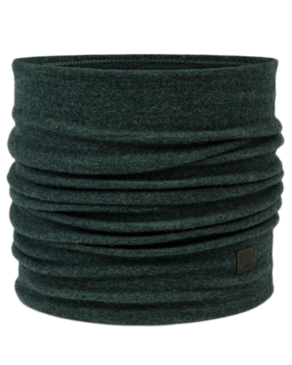 Forest Coloured Buff Merino Fleece Neck Warmer on white background #colour_forest