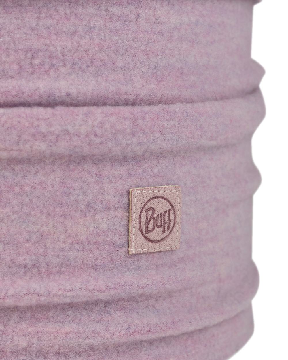 Lilac Sand Coloured Buff Merino Fleece Neck Warmer on white background #colour_lilac-sand