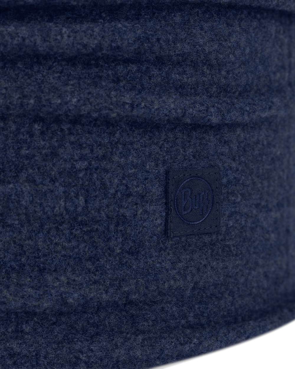 Navy Coloured Buff Merino Fleece Neck Warmer on white background #colour_navy