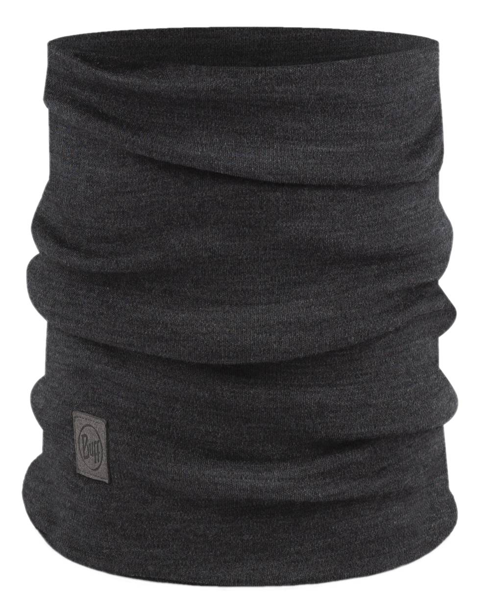 Grey Coloured Buff Merino Heavyweight Neck Warmer on white background #colour_grey
