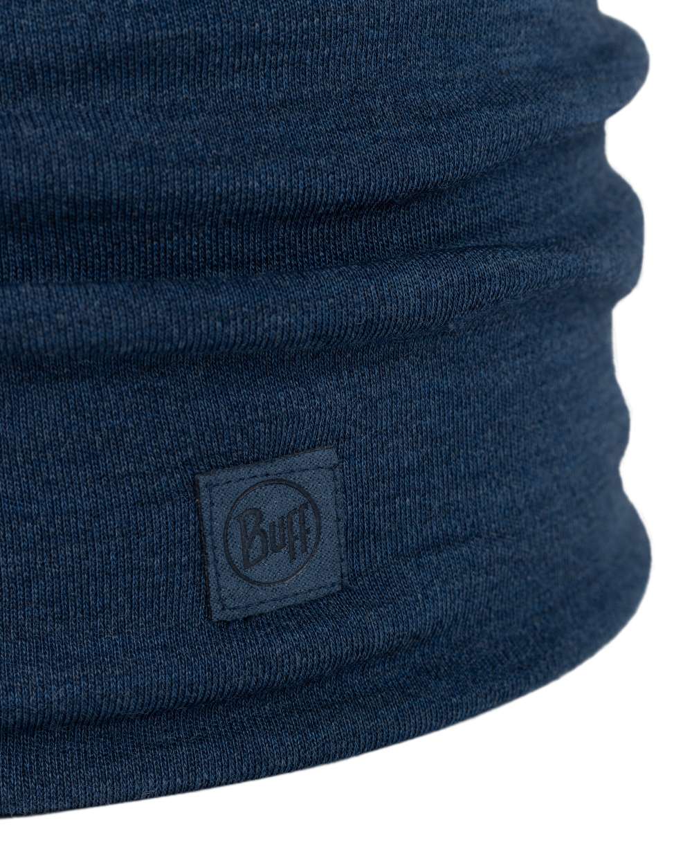Night Blue Coloured Buff Merino Heavyweight Neck Warmer on white background #colour_night-blue