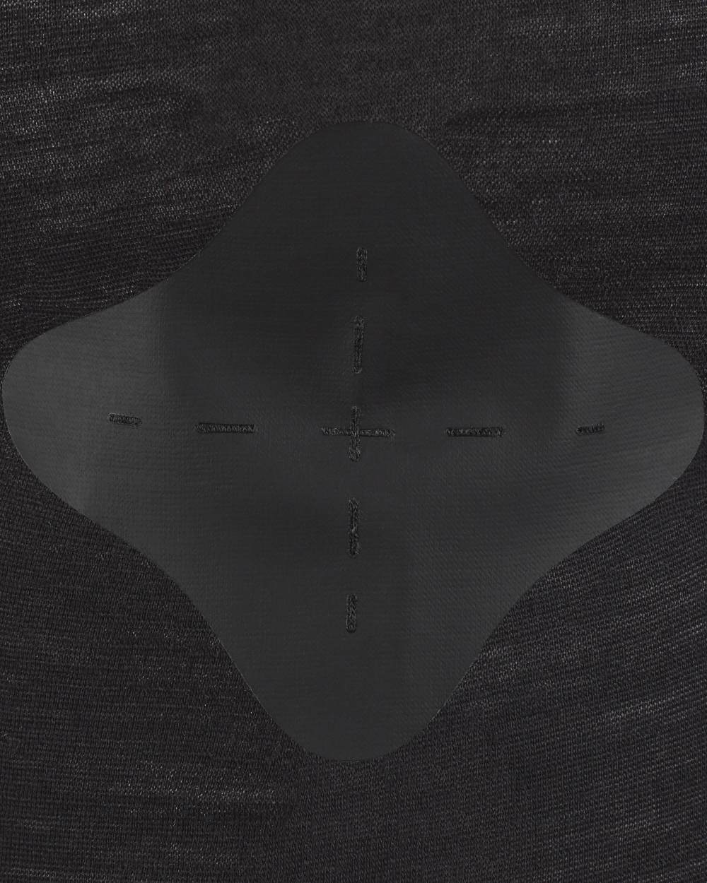 Black Coloured Buff Merino Lightweight Balaclava on white background #colour_black