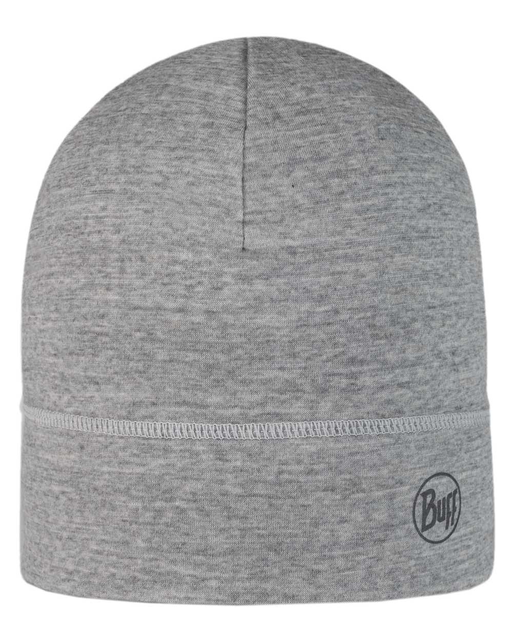 Light Grey Coloured Buff Merino Lightweight Beanie on white background #colour_light-grey