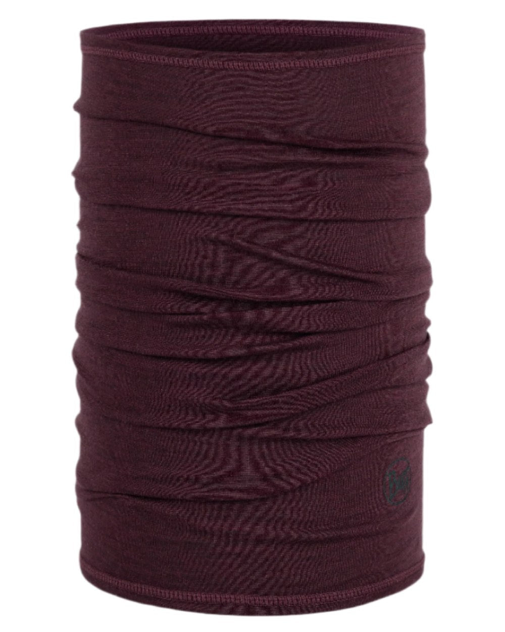Garnet Coloured Buff Merino Lightweight Neck Warmer on white background #colour_garnet