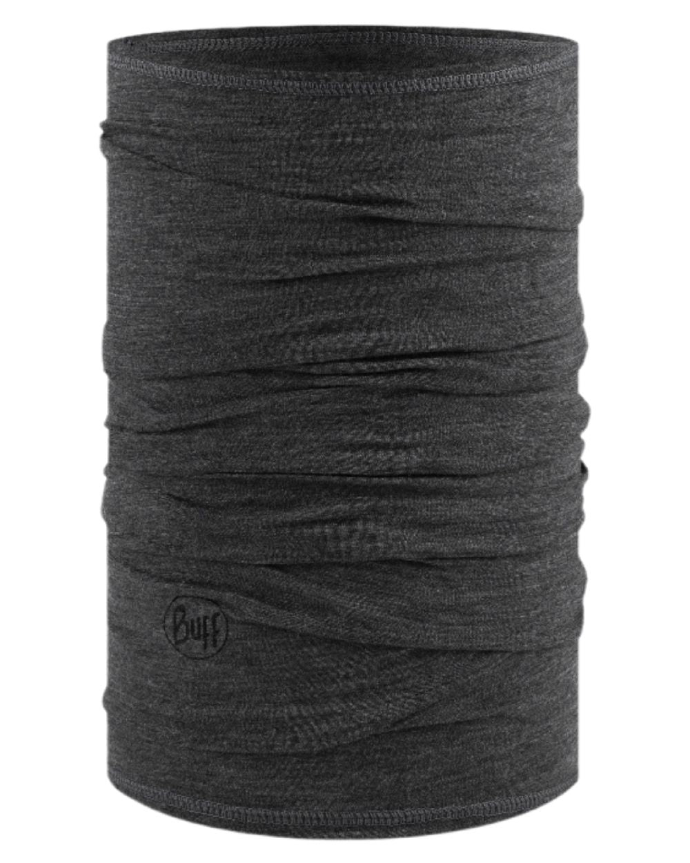 Grey Coloured Buff Merino Lightweight Neck Warmer on white background #colour_grey