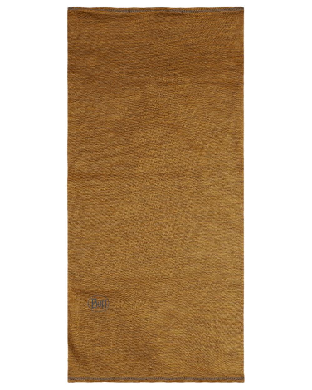 Mustard Coloured Buff Merino Lightweight Neck Warmer on white background #colour_mustard