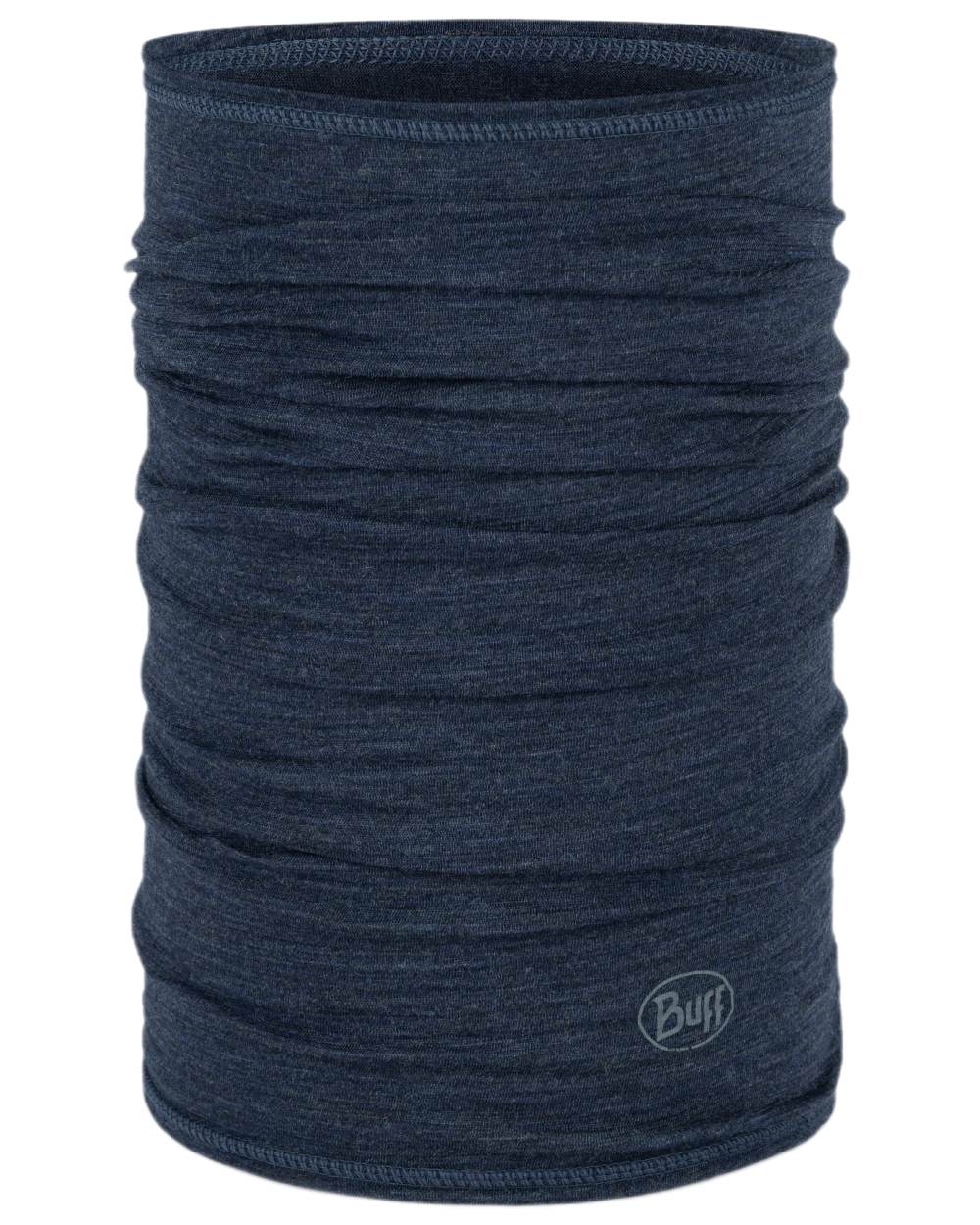 Night Blue Coloured Buff Merino Lightweight Neck Warmer on white background #colour_night-blue