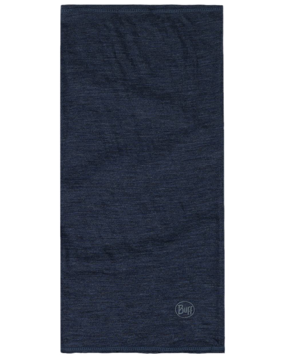 Night Blue Coloured Buff Merino Lightweight Neck Warmer on white background #colour_night-blue