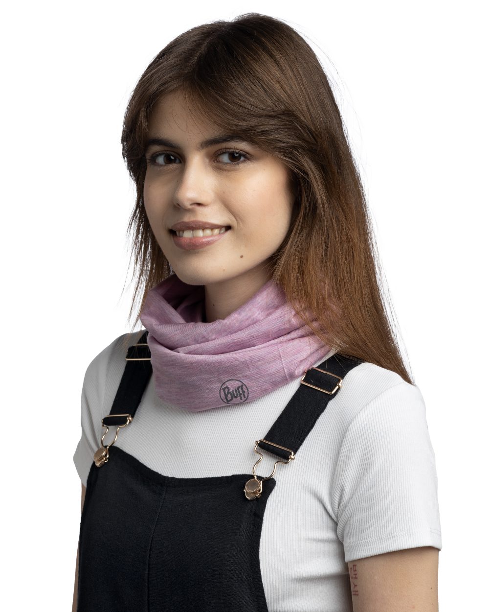 Pansy Coloured Buff Merino Lightweight Neck Warmer on white background #colour_pansy