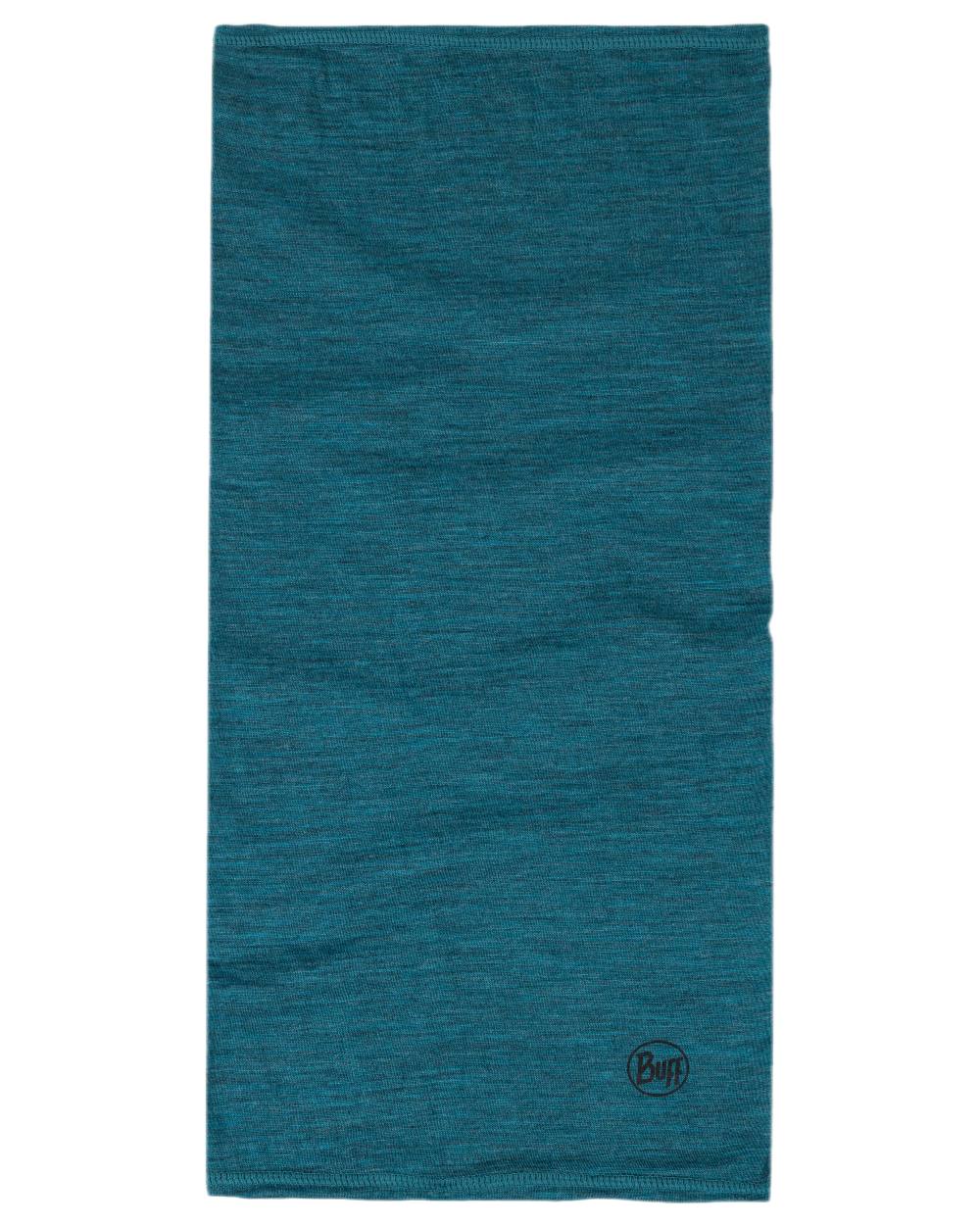 Teal Coloured Buff Merino Lightweight Neck Warmer on white background #colour_teal