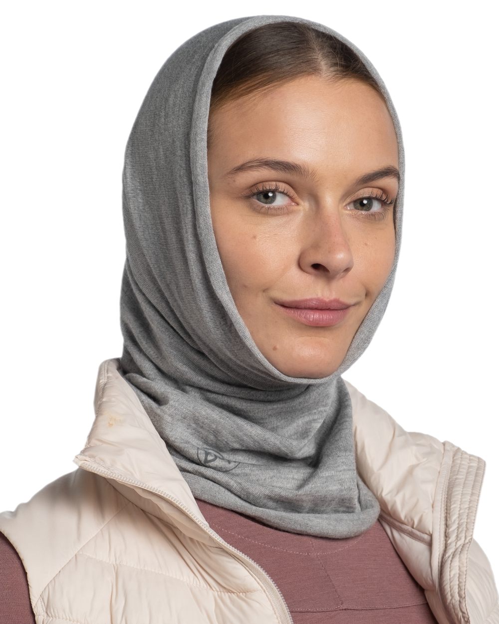 Cloud Coloured Buff Merino Midweight Neckwear on white background #colour_cloud