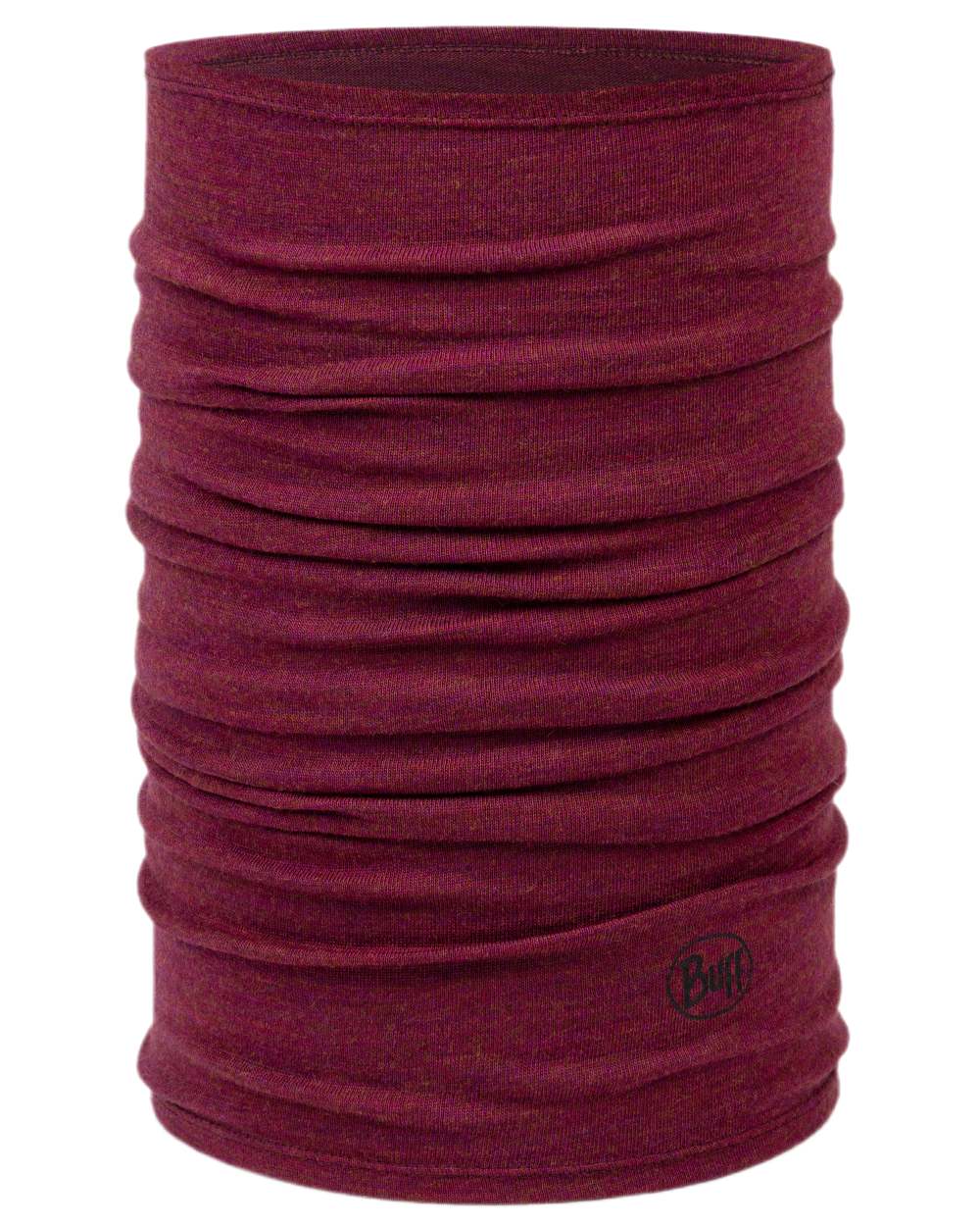 Tibetan Red Coloured Buff Merino Midweight Neckwear on white background #colour_tibetan-red