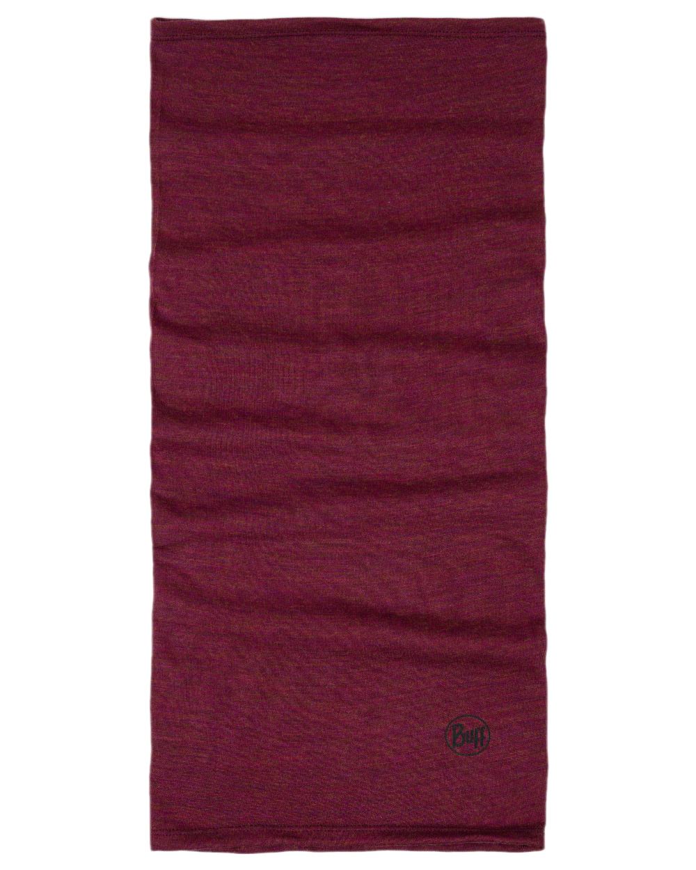 Tibetan Red Coloured Buff Merino Midweight Neckwear on white background #colour_tibetan-red