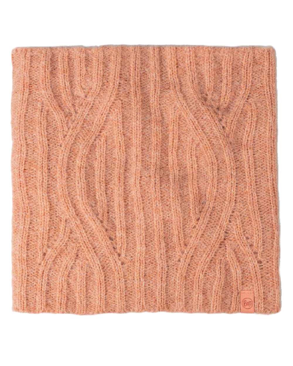 Crimson Red coloured Buff Nerla Knitted Neck Warmer on white background #colour_crimson-red