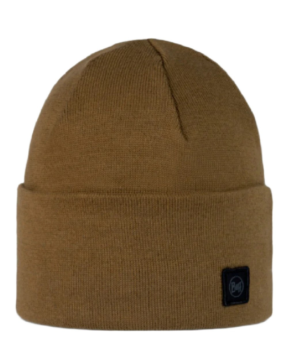 Brindle Coloured Buff Niels Knitted Beanie on white background #colour_brindle