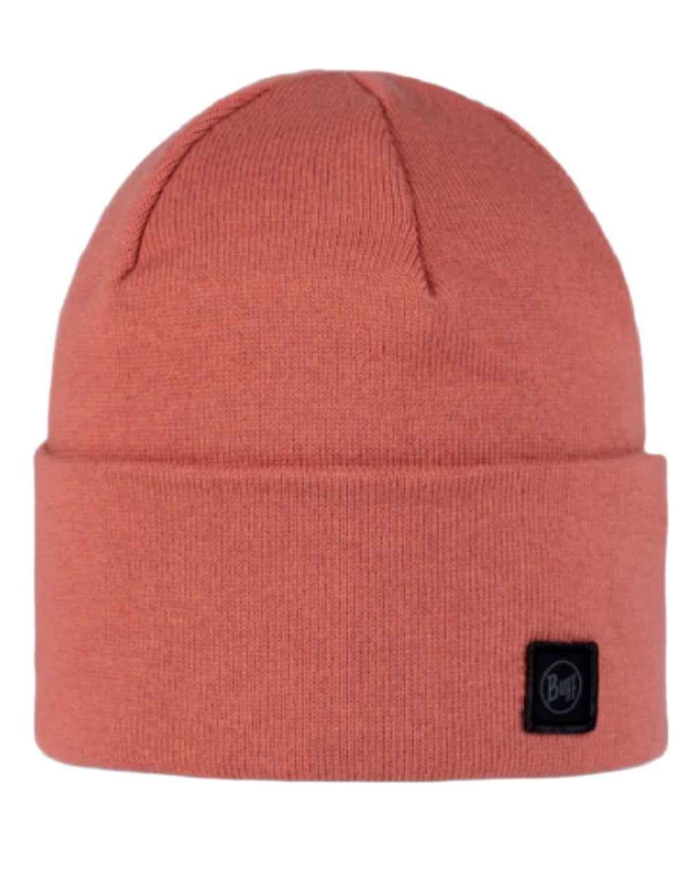 Crimson Coloured Buff Niels Knitted Beanie on white background #colour_crimson