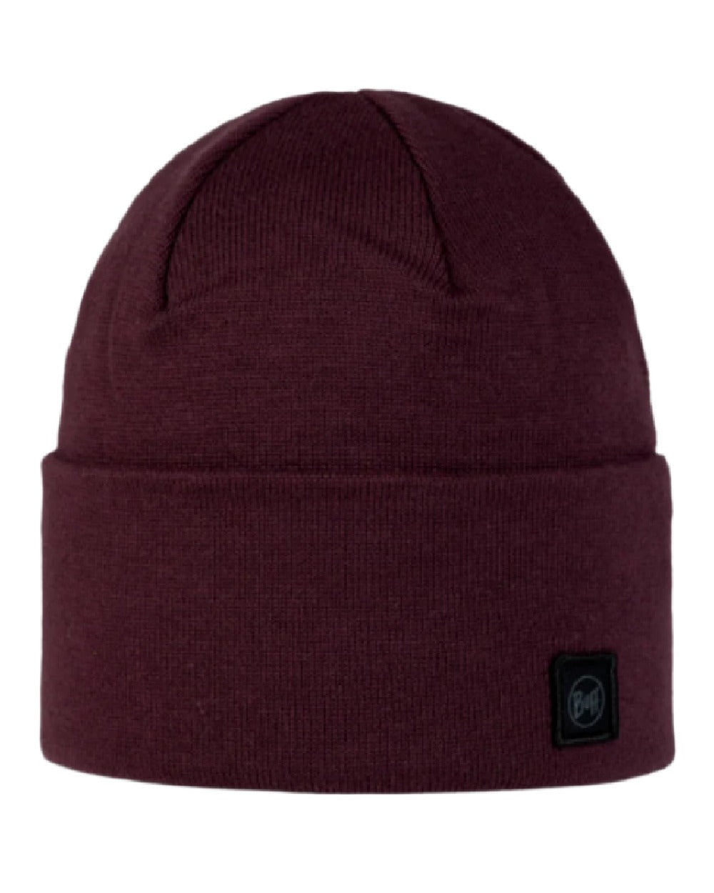 Dahlia Coloured Buff Niels Knitted Beanie on white background #colour_dahlia