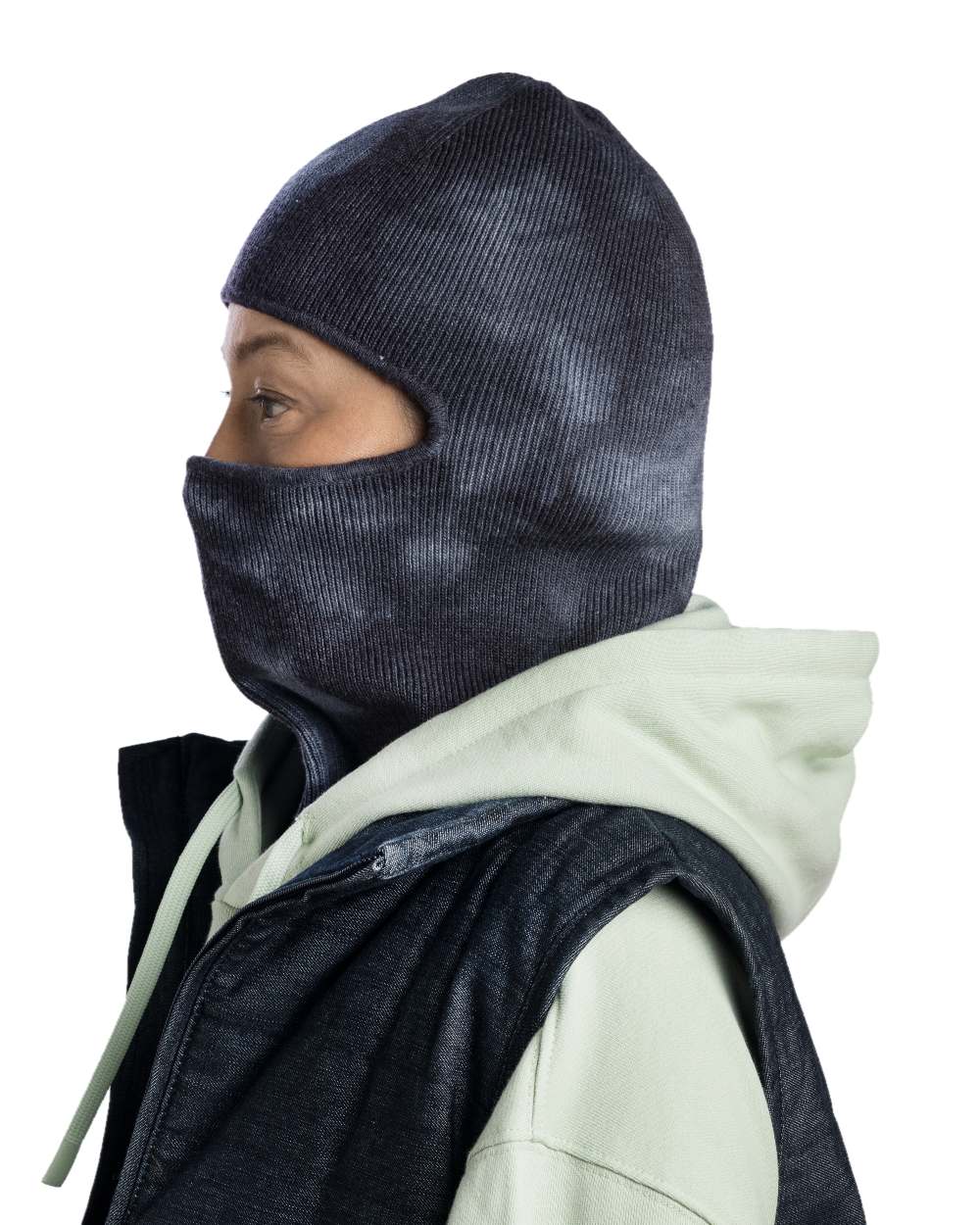 Cobalt Coloured Buff Nilan Knitted Balaclava on white background #colour_cobalt