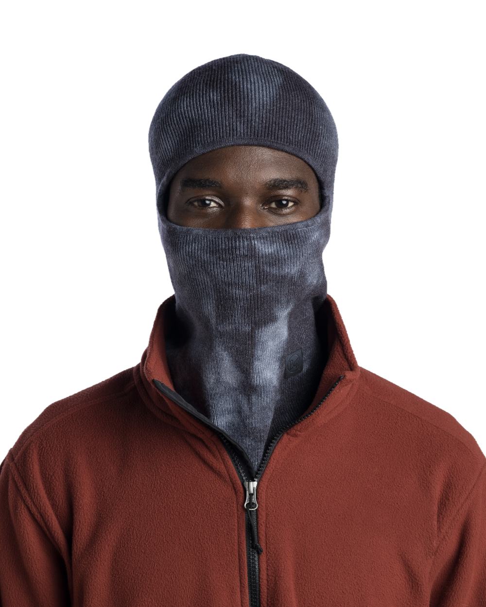 Cobalt Coloured Buff Nilan Knitted Balaclava on white background #colour_cobalt