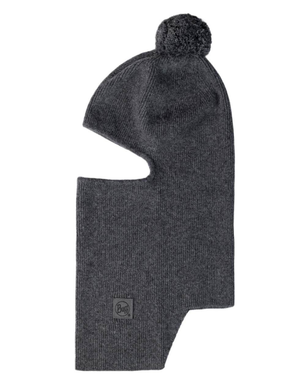 Grey Melange Coloured Nilan Buff Knitted Balaclava on white background #colour_grey-melange