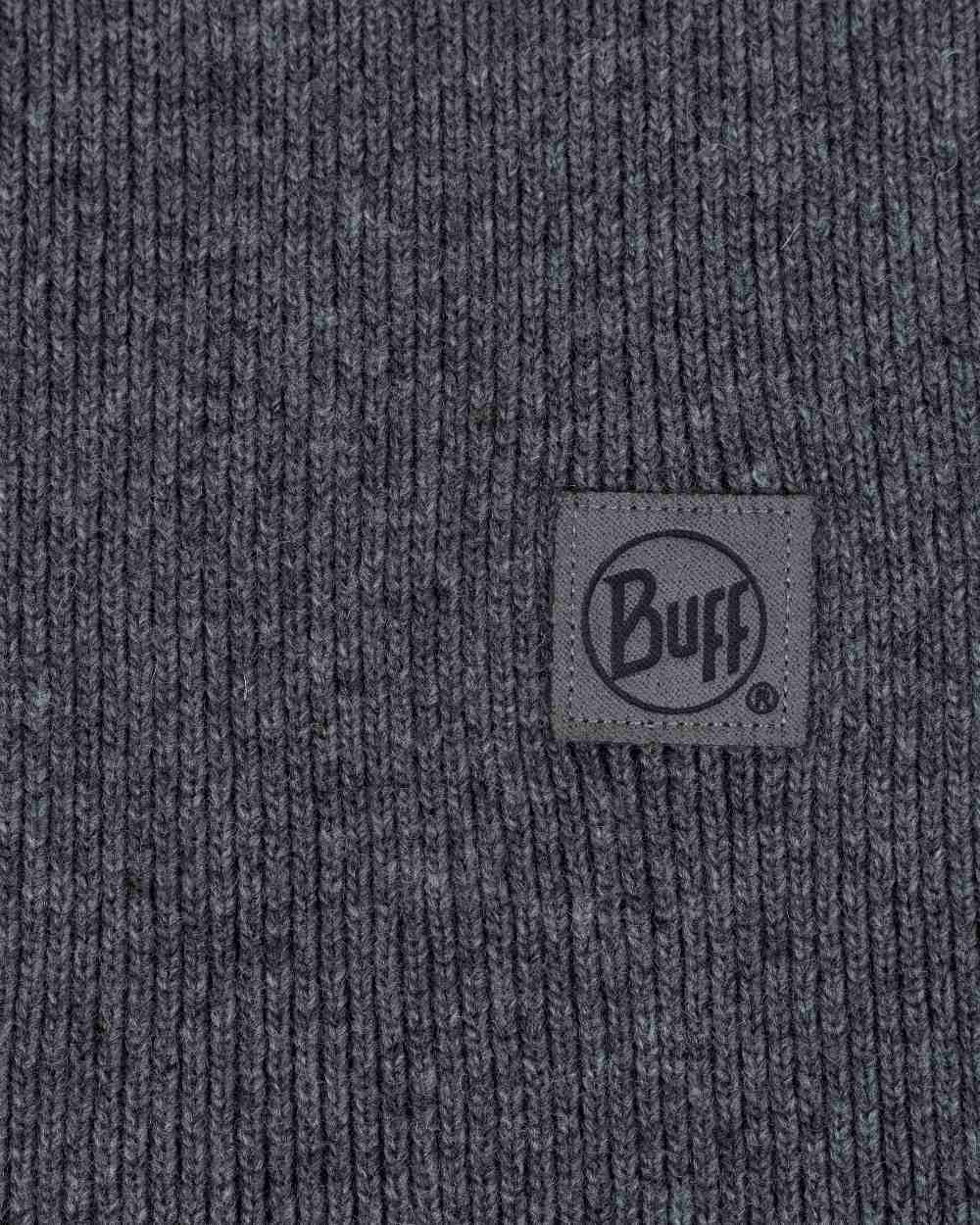 Grey Melange Coloured Nilan Buff Knitted Balaclava on white background #colour_grey-melange