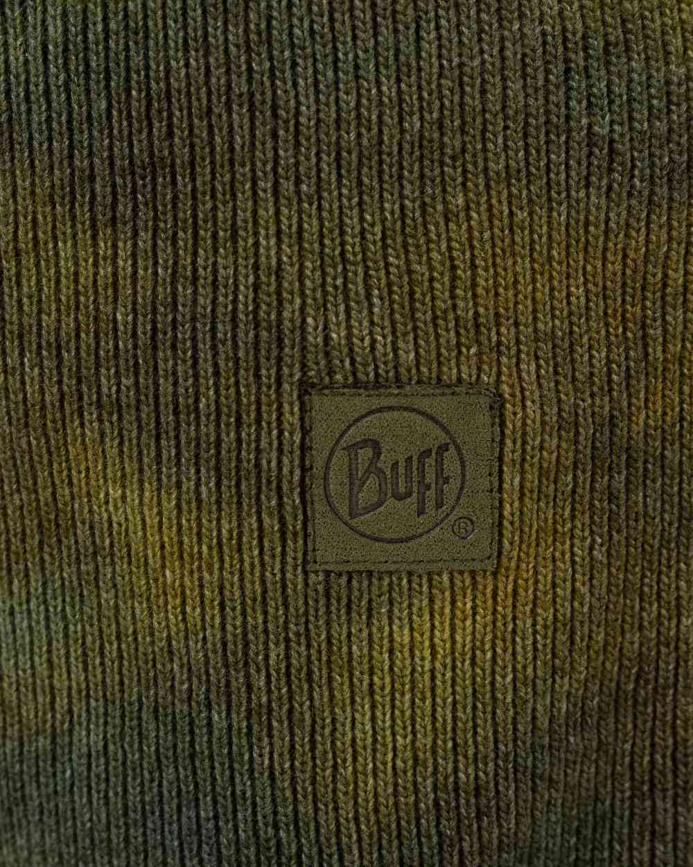 Khaki Coloured Buff Nilan Knitted Balaclava on white background #colour_khaki