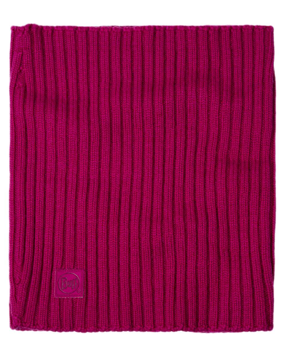 Orchid Coloured Buff Norval Merino Wool Knitted Neck Warmer on white background #colour_orchid