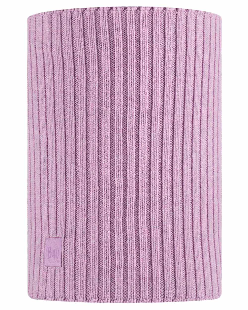 Pansy Coloured Buff Norval Merino Wool Knitted Neck Warmer on white background #colour_pansy