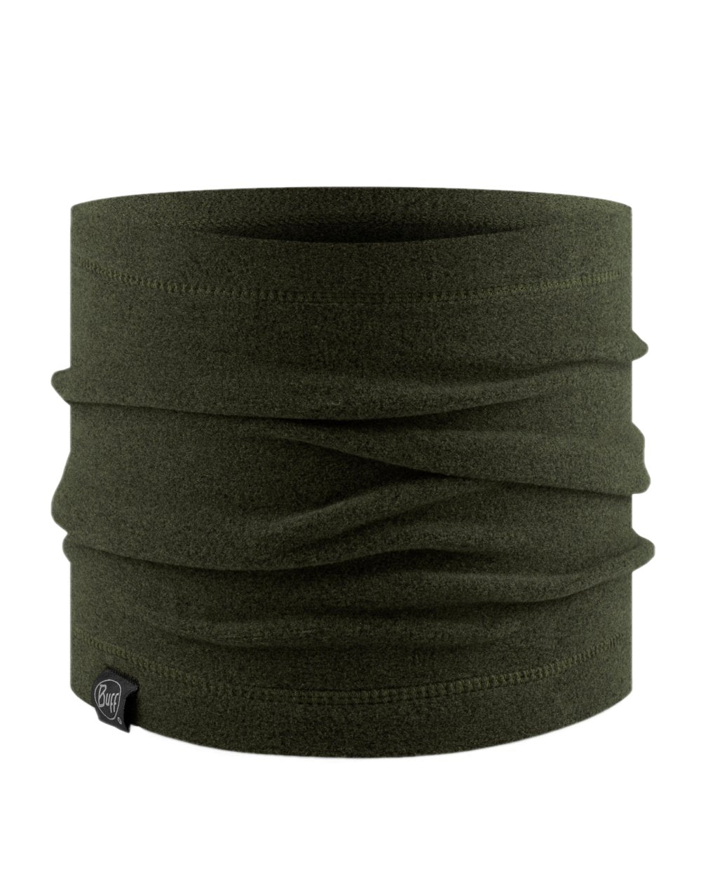 Bark Coloured Buff Polar Neck Warmer on white background #colour_bark