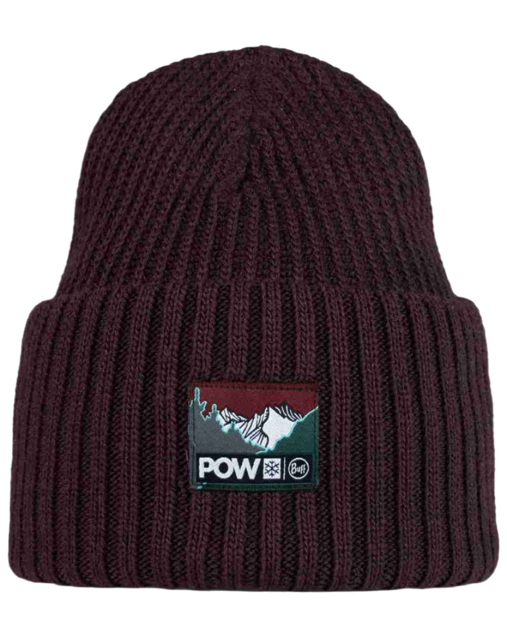 Purple Coloured Buff Rutger Pow Shadow Knitted Beanie on white background #colour_purple