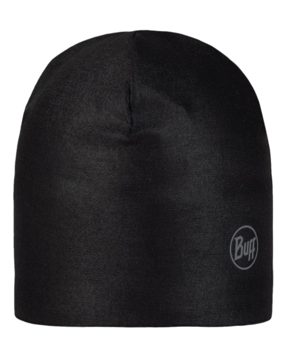 Black Coloured Buff Thermonet Beanie on white background #colour_black