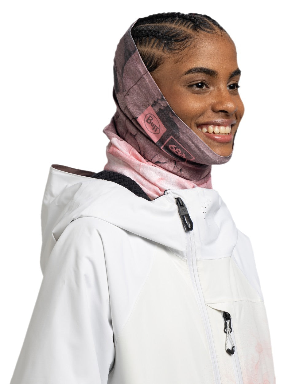Cloudbreaker Pink Coloured Buff Thermonet Neckwear on white background #colour_cloudbreaker-pink