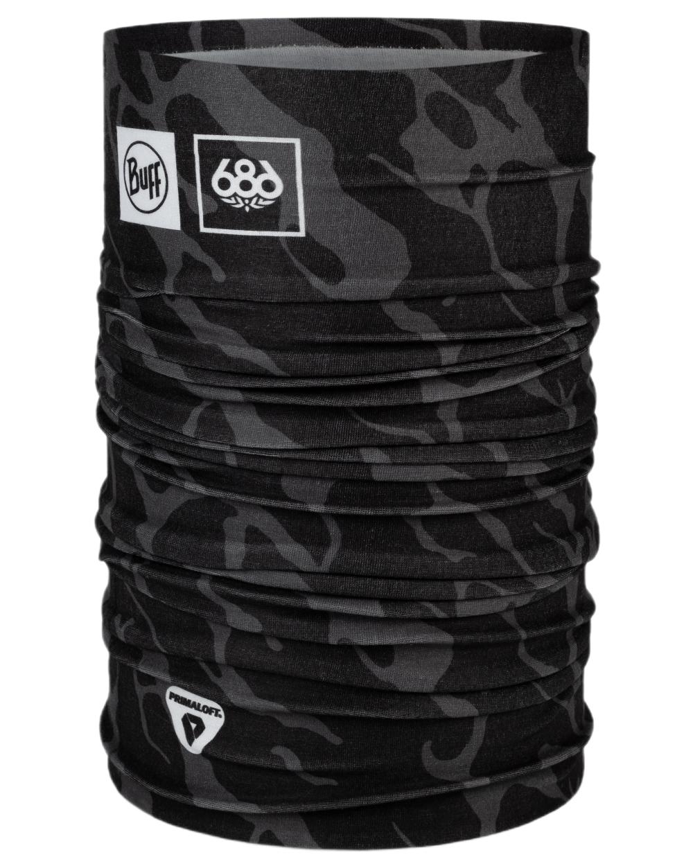 Fractured Black Coloured Buff Thermonet Neckwear on white background #colour_fractured-black
