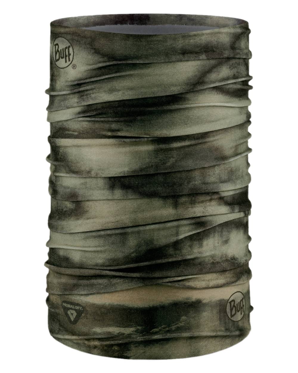 Fust Camouflage Coloured Buff Thermonet Neckwear on white background #colour_fust-camouflage