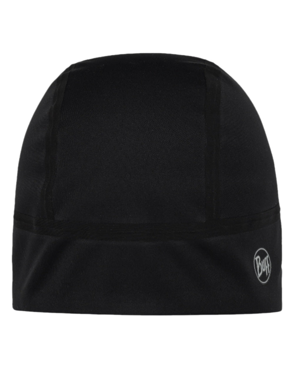 Black Coloured Buff Windproof Beanie on white background #colour_black