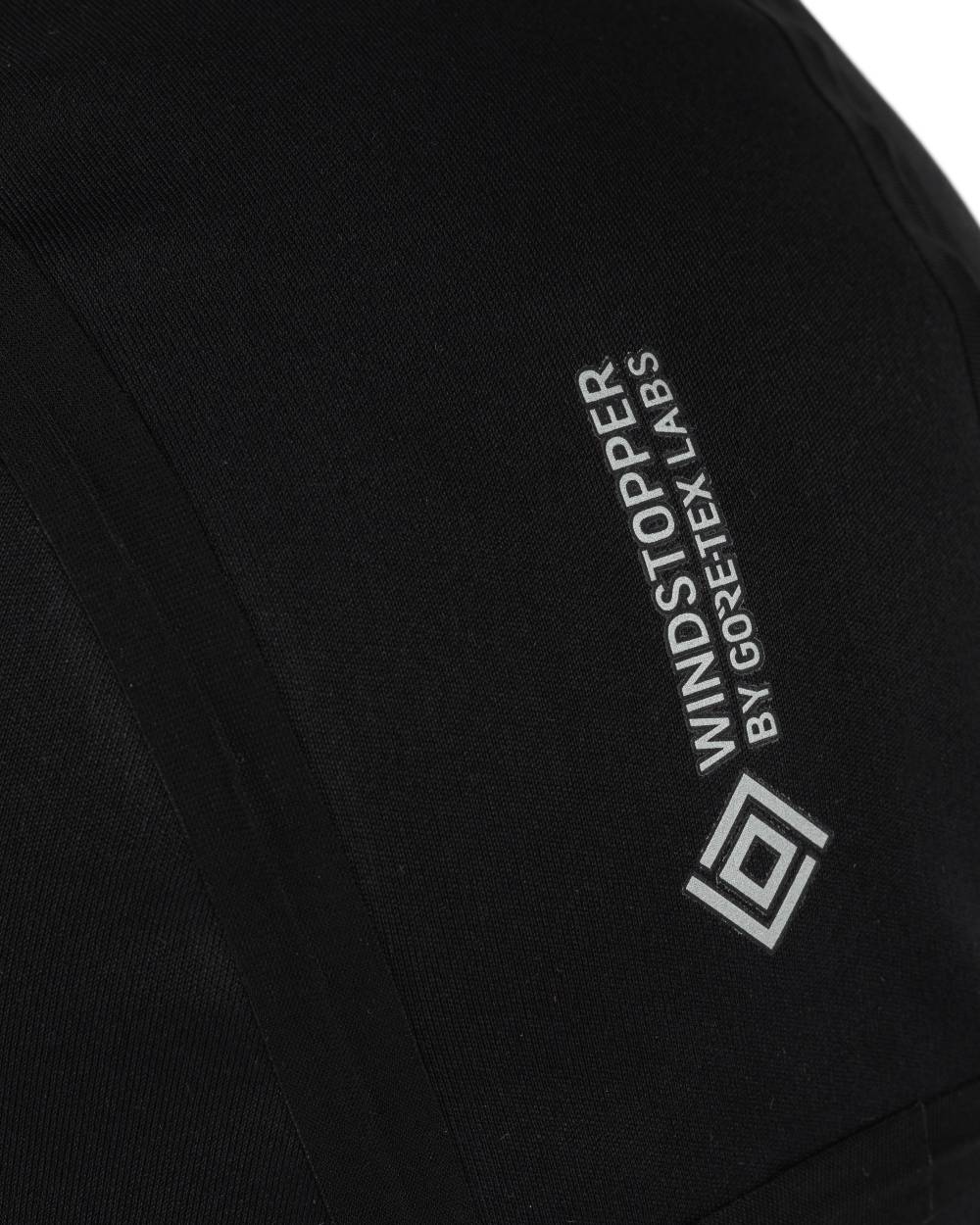 Black Coloured Buff Windproof Beanie on white background #colour_black