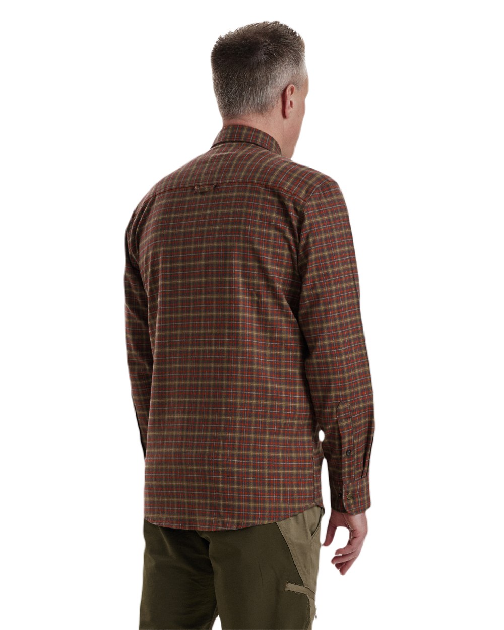 Red Check coloured Deerhunter Aiden Shirt on white background #colour_red-check