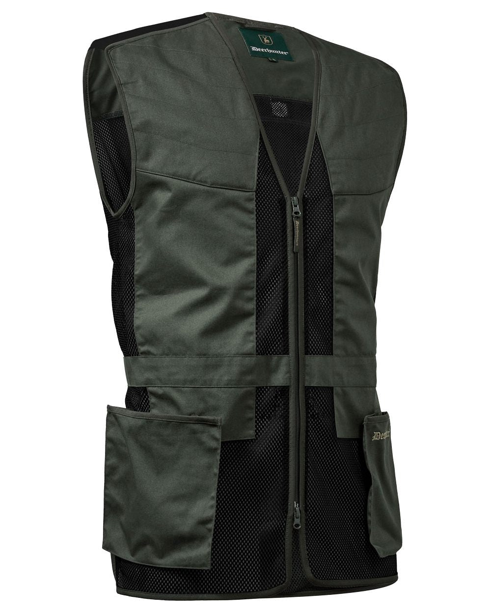 Timber coloured Deerhunter Atlas Mesh Shooting Waistcoat on White background #colour_timber