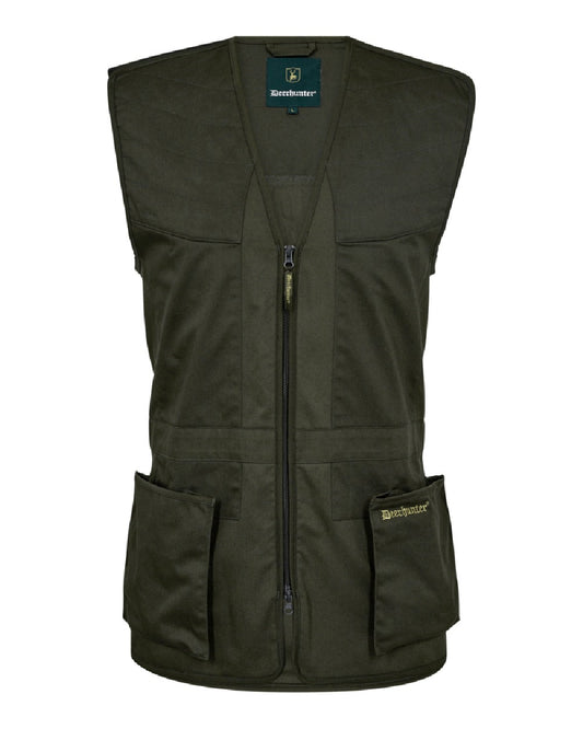Timber coloured Deerhunter Atlas Shooting Waistcoat on White background #colour_timber