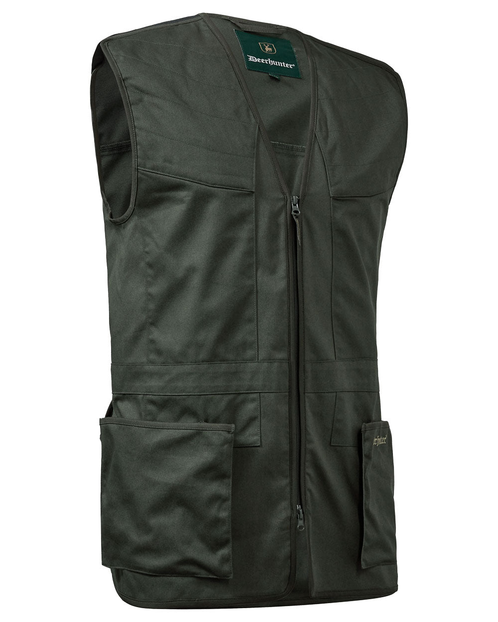 Timber coloured Deerhunter Atlas Shooting Waistcoat on White background #colour_timber