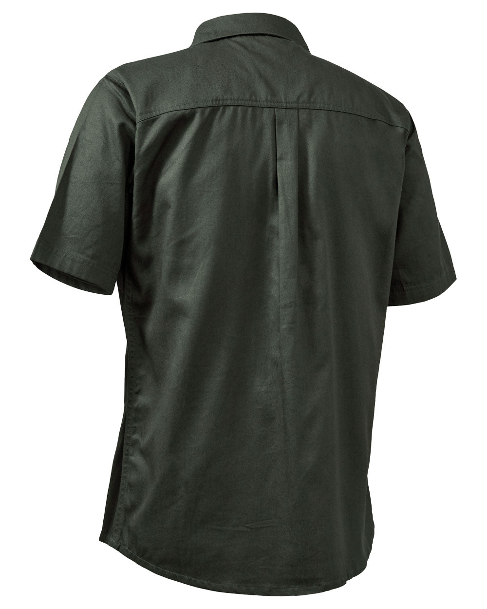 Timber coloured Deerhunter Atlas Short Sleeve Shirt on White background #colour_timber