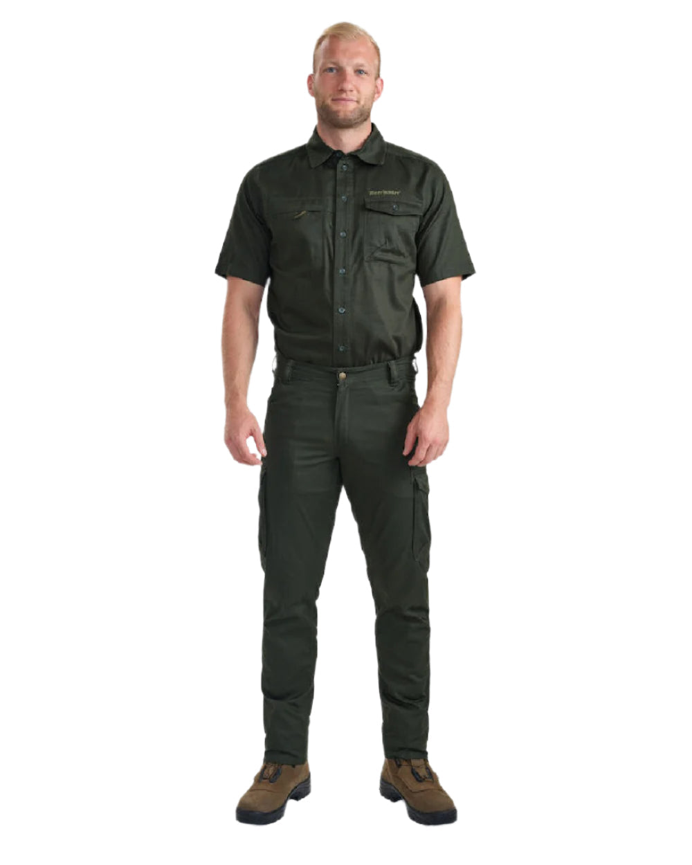Timber coloured Deerhunter Atlas Trousers on White background #colour_timber