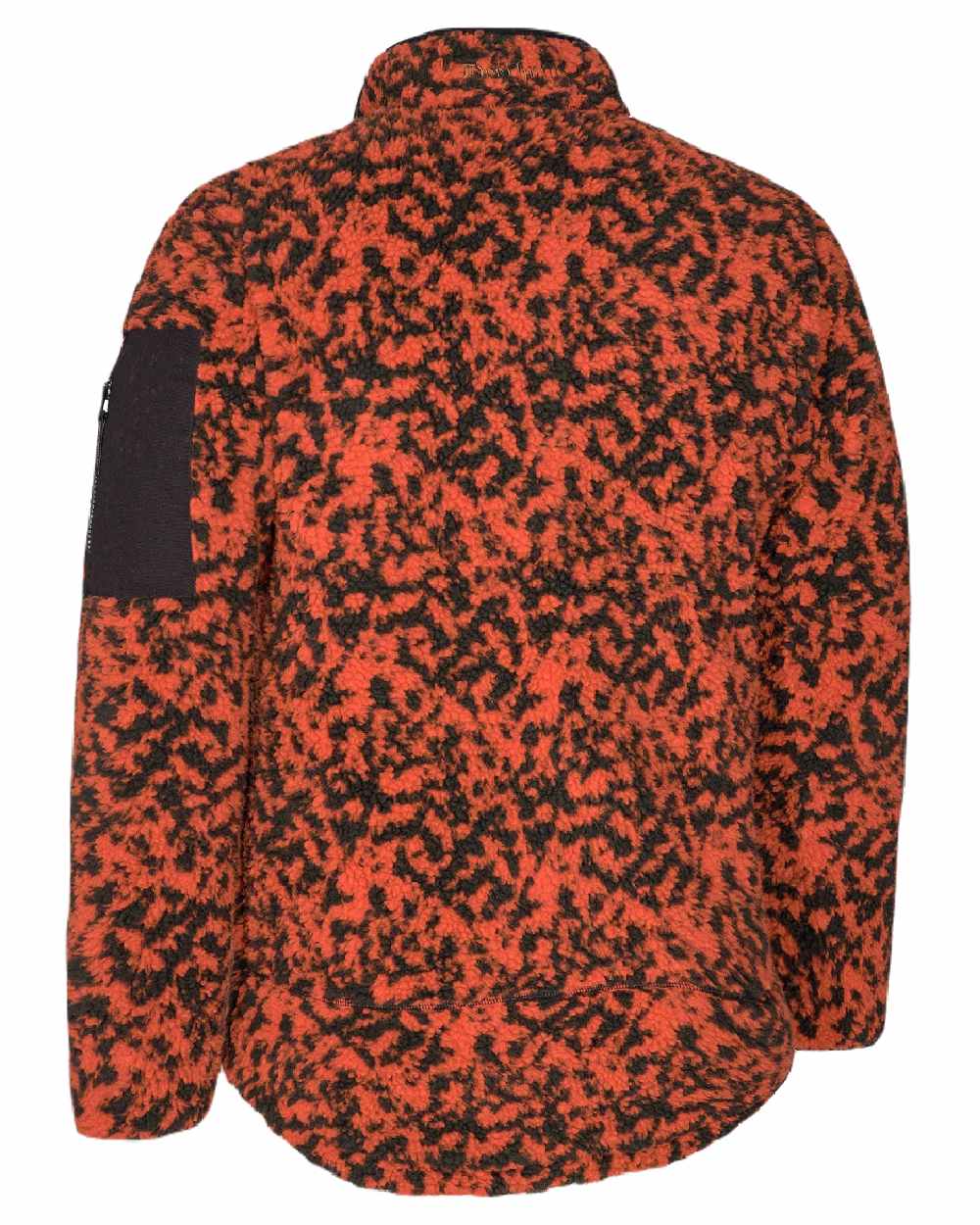 Orange Camou coloured Deerhunter Camou Fibre Pile Fleece Jacket on white background #colour_orange-camou