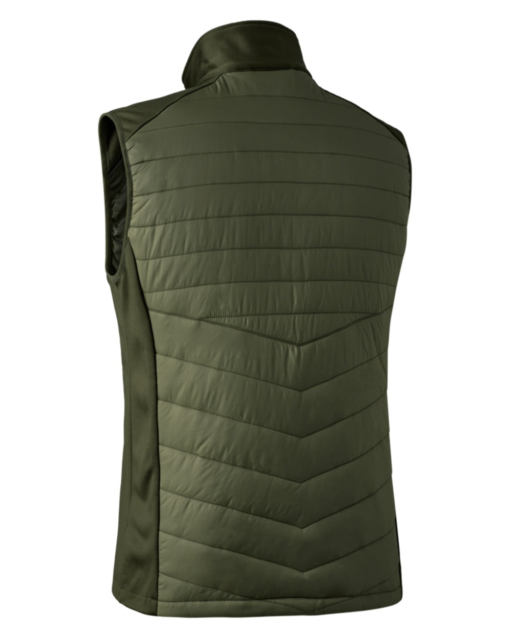 Forest Green coloured Deerhunter Chamois Padded Waistcoat on white background #colour_forest-green