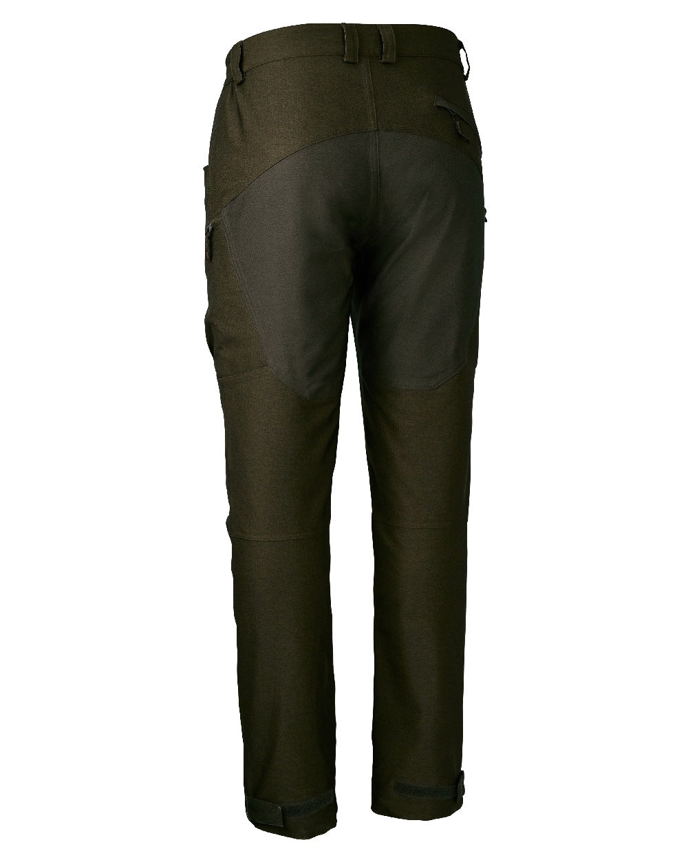 Olive Night Melange coloured Deerhunter Chasse Trousers on white background #colour_olive-night-melange